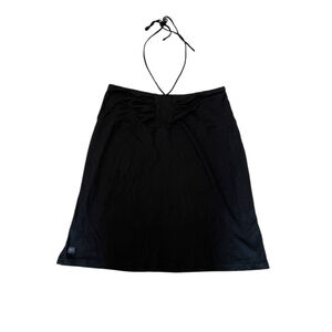 MEC Black Stretch Long Fit Black Halter Top M